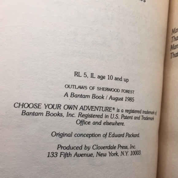 Choose Your Own Adventure #47 Outlaws Of Sherwood Forest by Ellen Kushner 1st Ed - Picture 6 of 8